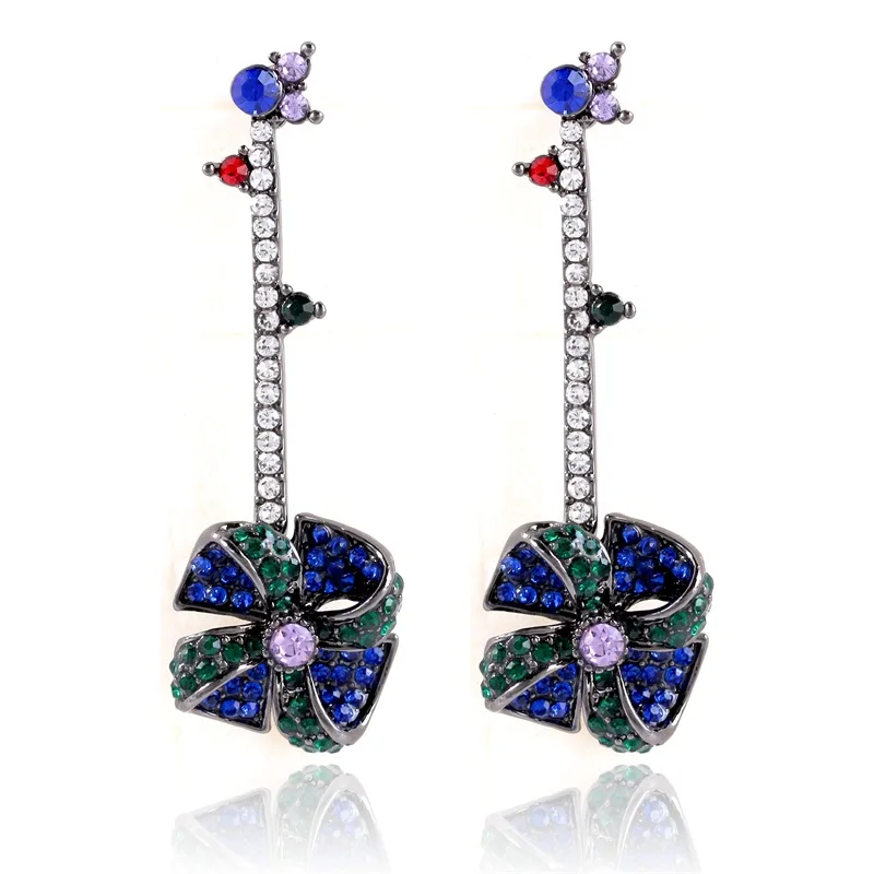 

Earrings female European American fashion personality rhinestone jewelry bohemian pakistani egypt indian long women earrings
