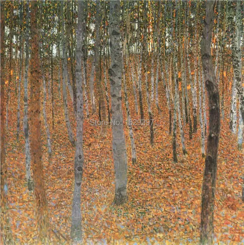 

Modern Landscape Art Reproduction Beech Grove Gustav Klimt oil painting on canvas for sale High quality Hand painted