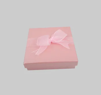 

Cardboard Bracelet Boxes with Flower Sponge and Fabric inside Square pink about 9cm long, 9cm wide, 2cm thick