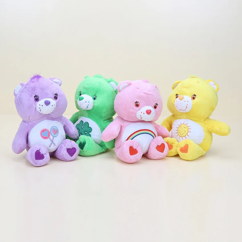 4 шт./лот 30 см мультфильм Care Bears Мягкие плюшевые игрушки куклы плюшевая подушка с набивкой Детский плюшевый Медвежонок куклы для детей, для девочек