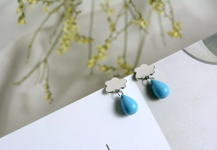 

Ziriris Fine Jewelry S925 Stering Silver Natural Turquoise Stone Vintage Shiny Drop Earring For Ladys Girls Women Gift