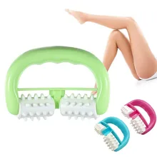 Роликовый массажер, массажер для расслабления мышц и бедер, ручной двойной роликовый ролик