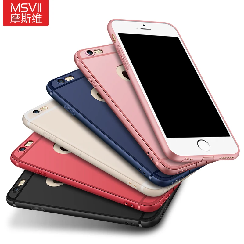 Оригинальный Роскошный мягкий силиконовый чехол MSVII для apple iphone 6 6s (4 7 дюйма) plus (5 5