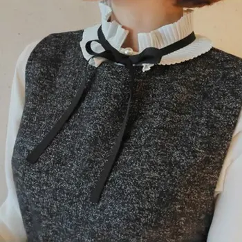 

Hot Shirt Fake Collar Detachable Vintage Lady Shirts False Collars High Neck Blouse Top Sweaters Women Clothes Accessories MSK66