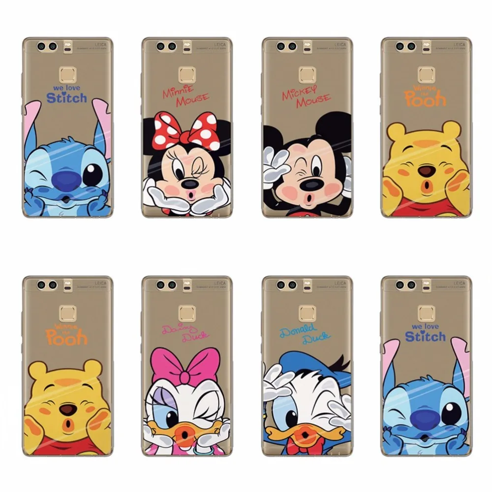 

Cute Cartoon TPU Silicone Soft Cases For Huawei Honor 6 7 8 7 Lite GT3 4C Pro Y6 Pro 4A Y6 4C 4x 5C 5x Transparent Covers Coques