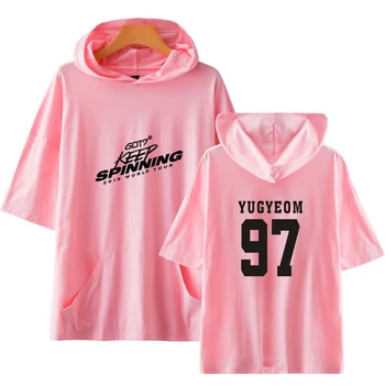 

2019 Harajuku World Tour GOT7 Hoodies Tee Summer Kpop Accessories short-sleeved hip hop new Kpop fashion trend Hoodies Tee