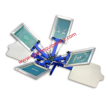 

desktop 4 color 2 stations t-shirt screen printer machine