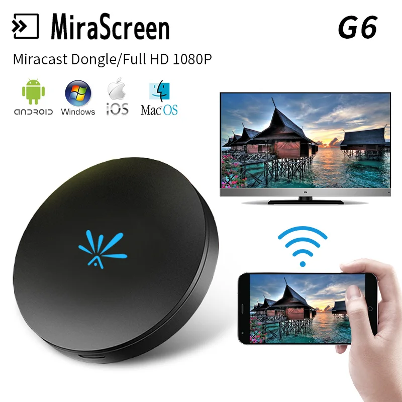 Mirascreen ТВ-палка G6 Wifi HDMI 1080P Дисплей приемник miracast Airplay DLNA для ios планшет телефон Android