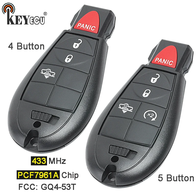 KEYECU 433 МГц PCF7961A чип FCC аддитивного цветового пространства: GQ4 53T в ассортименте 3 + 1