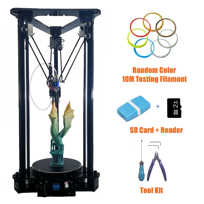 

Sinis Delta 3D Printer Large Print Size 180*320MM 3d-Printer Pulley Version Linear Guide Kossel Large Print Size Smart-leveling