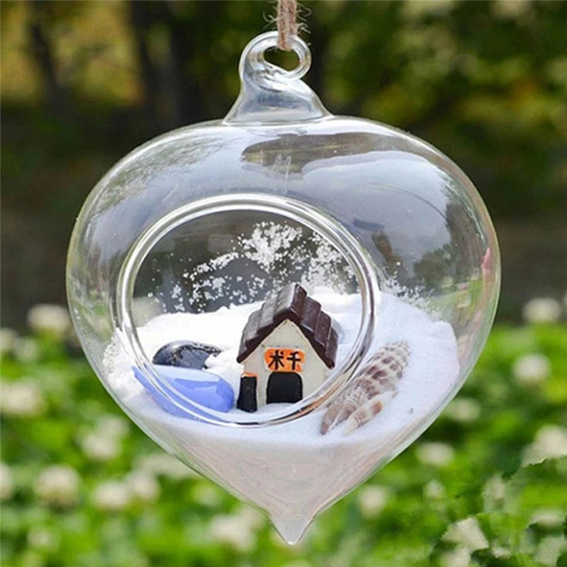 

1PC Plant Vase DIY Home Decoration Wall Hanging Onion Succulent Vase Transparent Hydroponic Glass Flowerware Dropship Apr23