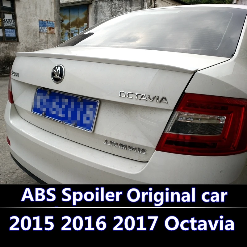 

For 2015 to 2017 year Volkswagen SKODA Octavia by rear trunk spoiler Curve modes wings High Quality ABS Material Car spoiler