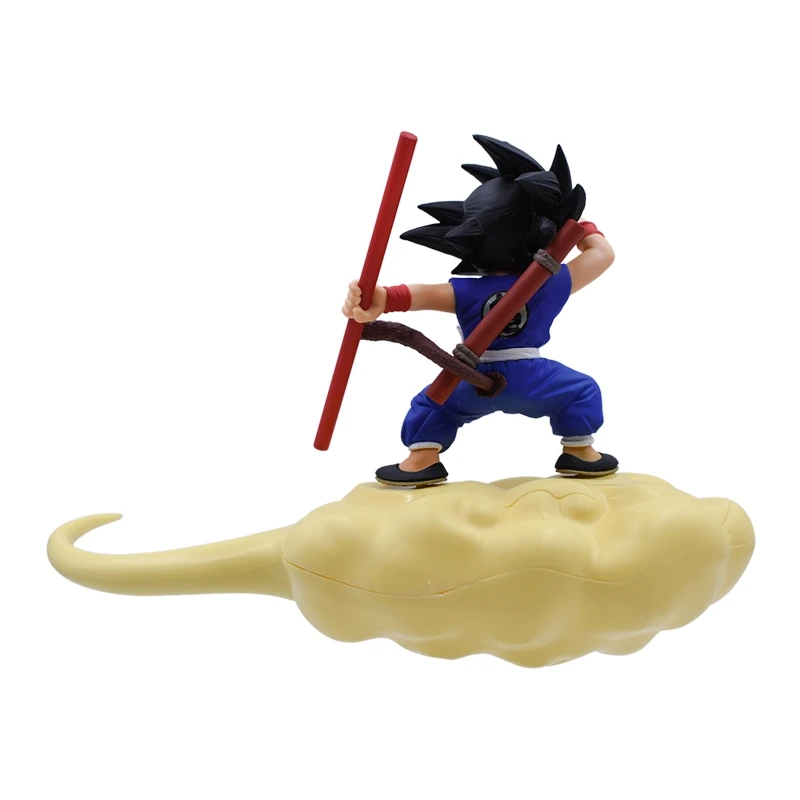 Anime Dragon Ball Z 10cm Blush Son Goku Somersault Cloud PVC Action Figure Collectible Model Toy Dragonball Gift for Kids