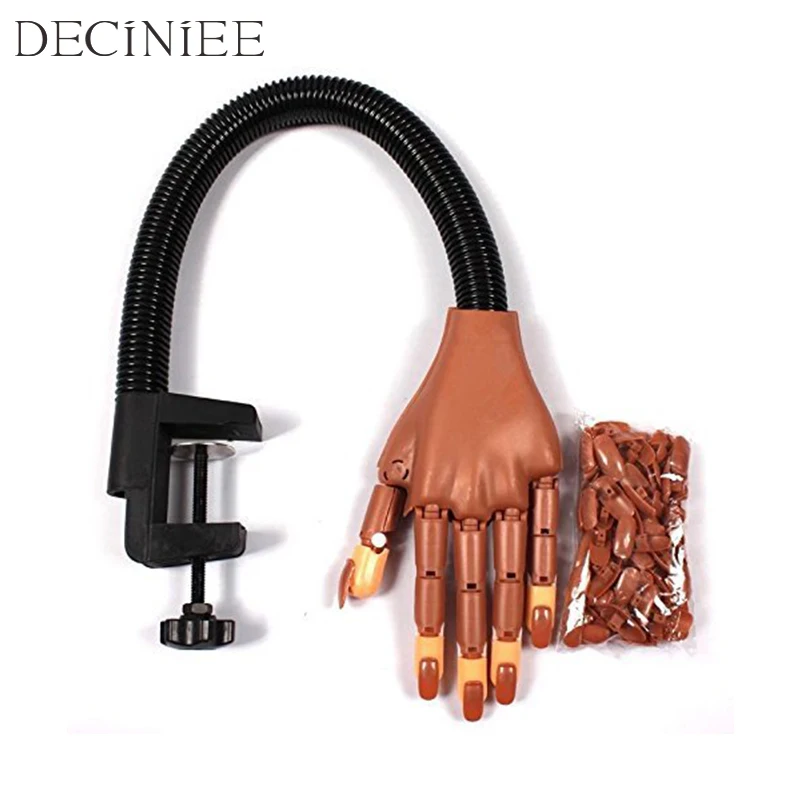 

Professional 1 Practice Hand+100pcs Nail Tips Nail Art Hands Tool Adjustable Nail Art Model Hands DIY Manicure Tool For training