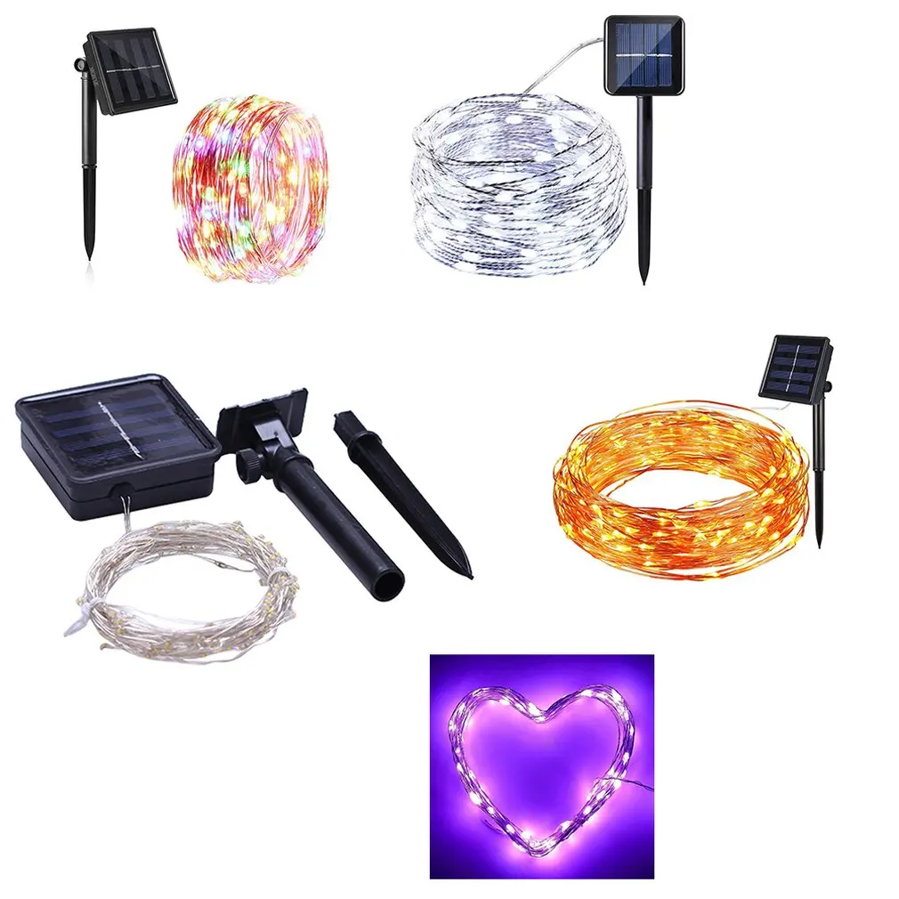 

10M 100LED Copper Wire String Light Outdoor Solar String Lights Holiday Wedding Garden Decoration Light