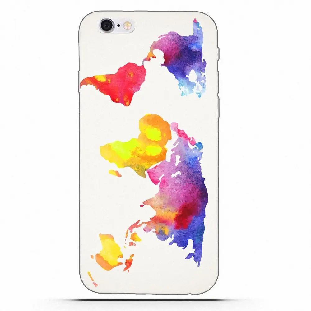Уникальная цветная карта мира в винтажном стиле для Huawei G7 Y6 II Y7 Xiaomi Redmi Note 2 3 5 Mi 4 4C 4I