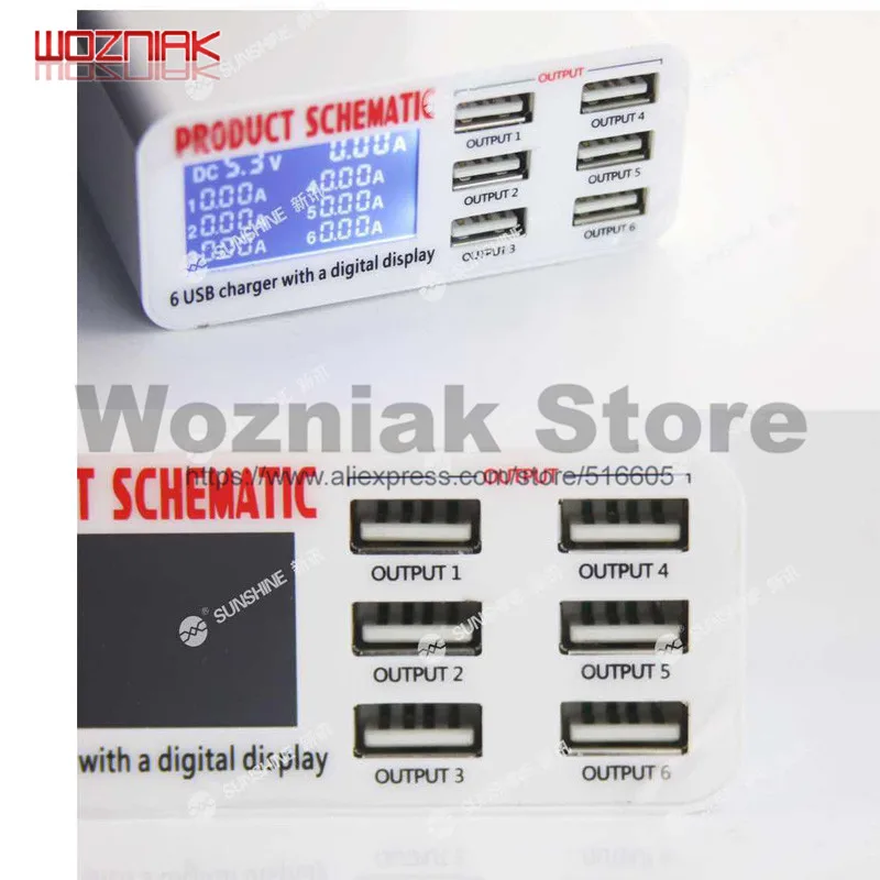 WOZNIAK Multiport USB Hub Smart Rapid Charge
