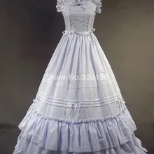 Новое поступление многослойные листьев лотоса бутон Белый Готический Витория платье