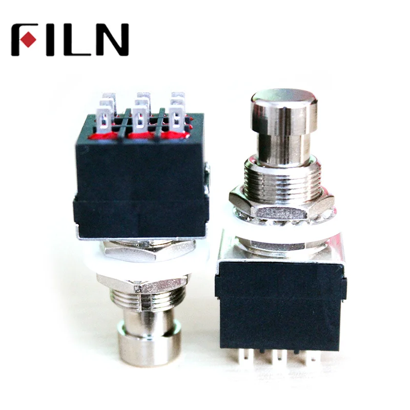 

9pin 3pdt latching guitar switch Guitar Effects Pedal Box Stomp Foot True Bypass