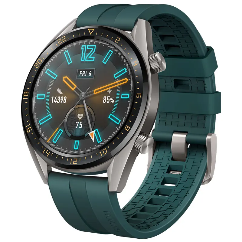 Huawei Watch GT Смарт-часы 1,3" gps nfc поддержка 14 дней Срок службы батареи Водонепроницаемый телефонный Звонок трекер сердечного ритма для Android iOS - Цвет: Green.