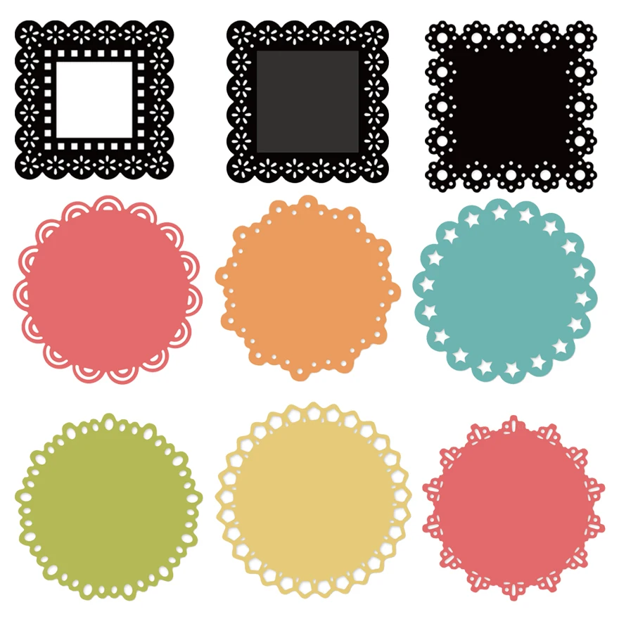 Circle Frame Cutting Dies Stencil DIY Scrapbooking Album Embossing Paper Card