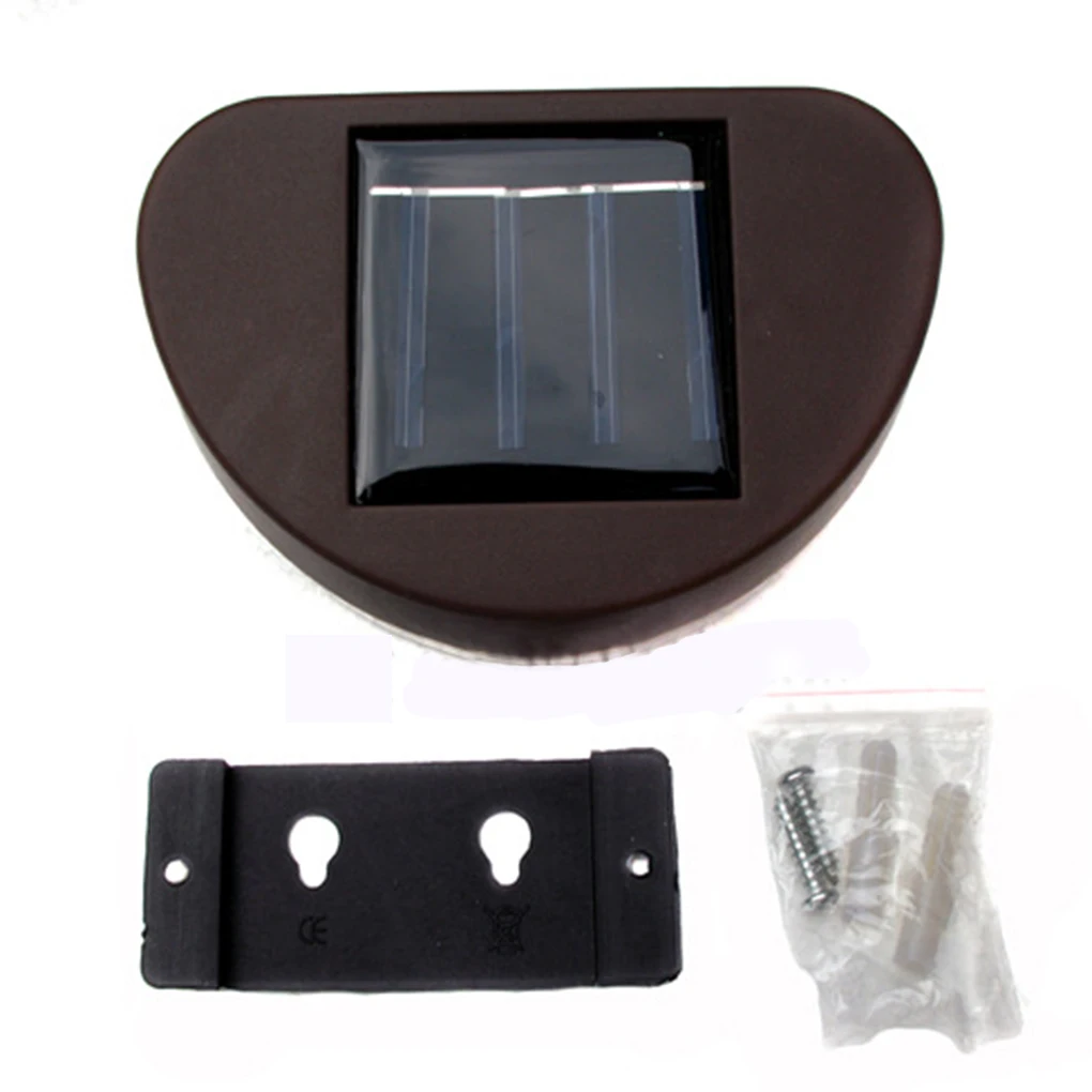 Outdoor Garden Solar Powered Light Gutter Fence Path Wall 2 LED Lamp For walls 11.8*8.1*5.8cm