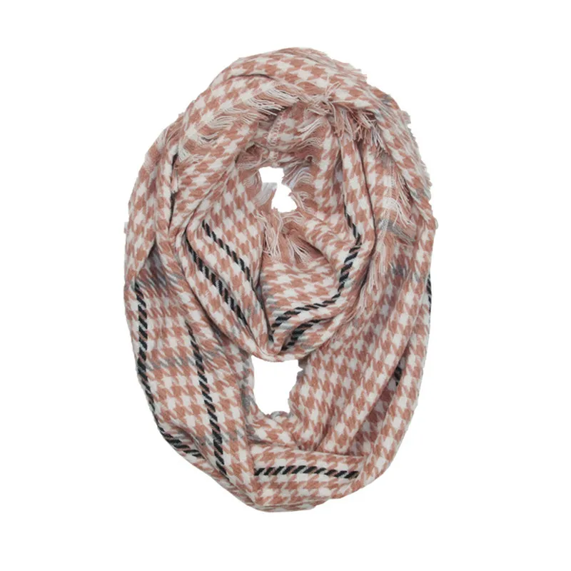  Winter Warm Plaid Ring Neck Warmer Wrap Collar Scarf palatine women's scarves handkerchief hijab sc