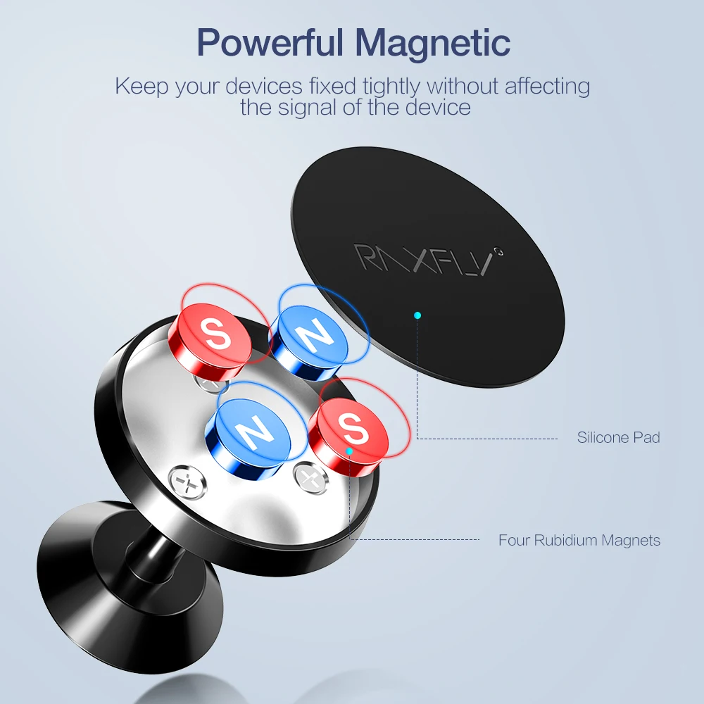 RAXFLY Magnetische Auto Telefon Halter Für Xiao mi Red mi Hinweis 7 mi 9 360 Rotation Auto Halter F