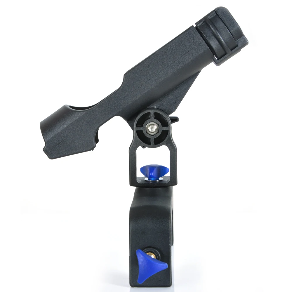 Adjustable Fishing Rod Holder for Boat with Large Clamp Opening 360 Degree Fishing Tool Rod Racks Folding Holder Bracket