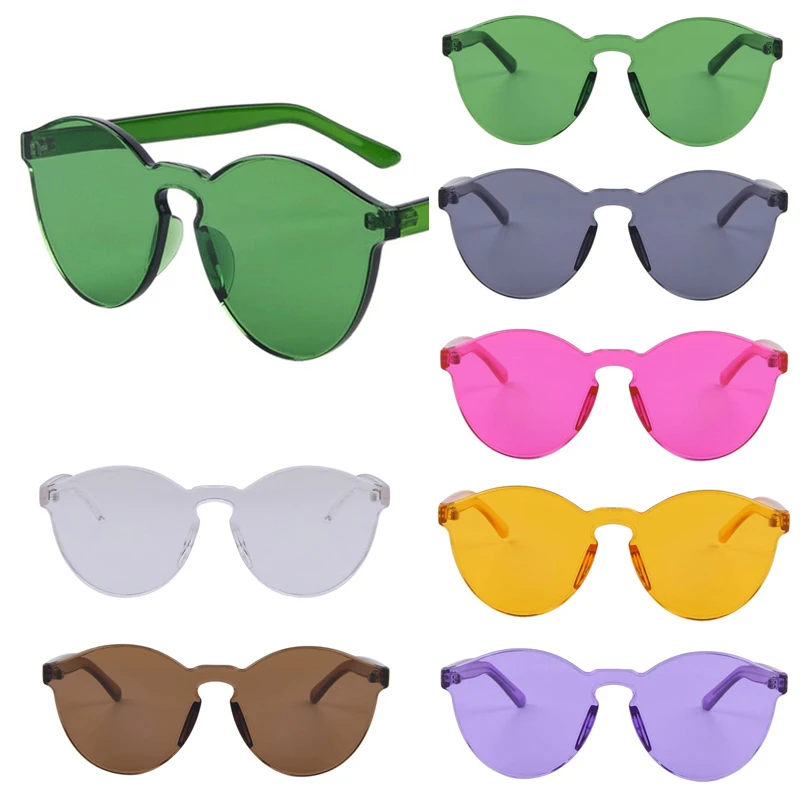 Новые Модные Винтажные круглые зеркальные солнцезащитные очки без оправы, женские роскошные брендовые оригинальные дизайнерские солнцезащитные очки для мужчин/женщин