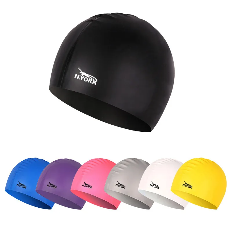 

2018 New Swimming Cap Waterproof Silicone Swim Pool Hat for Adult Men Women Kids