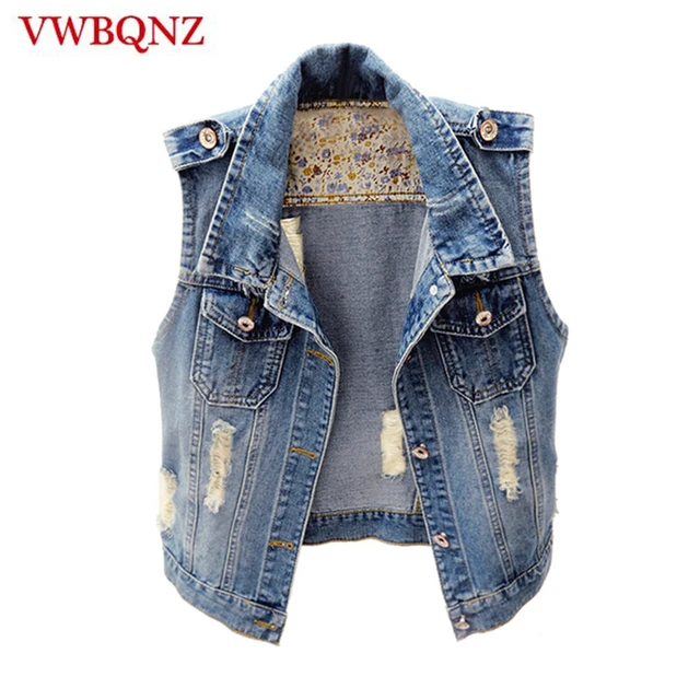 gilet en jeans femme