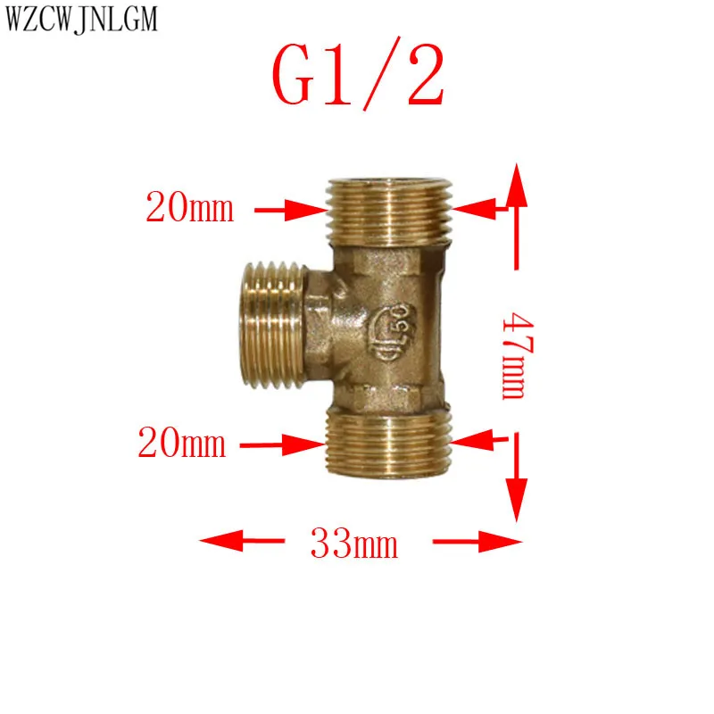 1/" 3/4" BSP наружная резьба тройник Тип 3 пути Латунная Труба фитинг адаптер соединитель для воды 1 шт