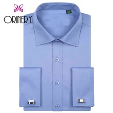 Orinery Размеры S-5XL Лидер продаж сплошной мужская одежда рубашка с длинным рукавом французские манжеты с запонками Дизайнер свадебное платье брендовая одежда