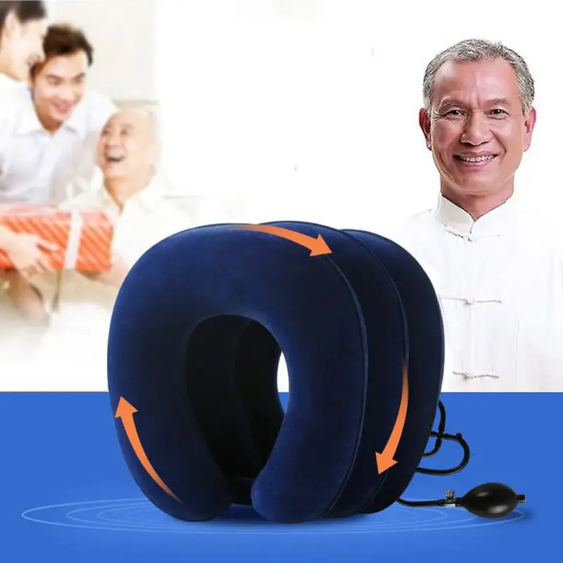 U-образная подушка для шеи воздушный затылочный шейный Мягкий головной боли облегчение боли в шее здоровье для пожилых дорожная подушка для шеи QZC019