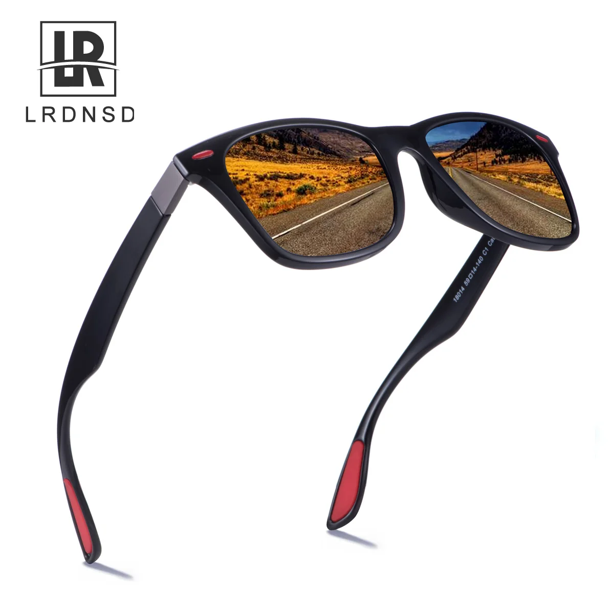 LRDNSD Classic Square Polarized Sunglasses Men Women Brand Designer Mirror UV400