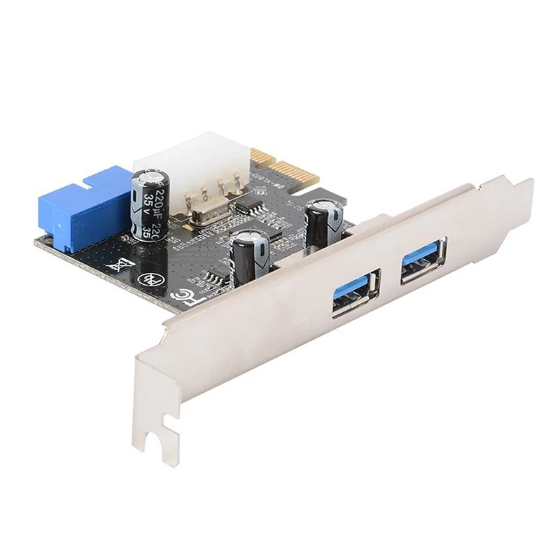 Плата расширения PCI E для ПК с USB 3 0 интерфейсом двумя портами 20 контактный