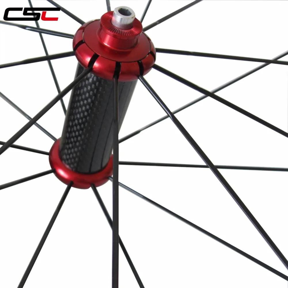 Flash Deal Single front wheel 23mm wide 24/ 38/ 50/ 60/88mm Deep powerway R36 hub Clincher Tubular Carbon road bike bicycle Wheels 5