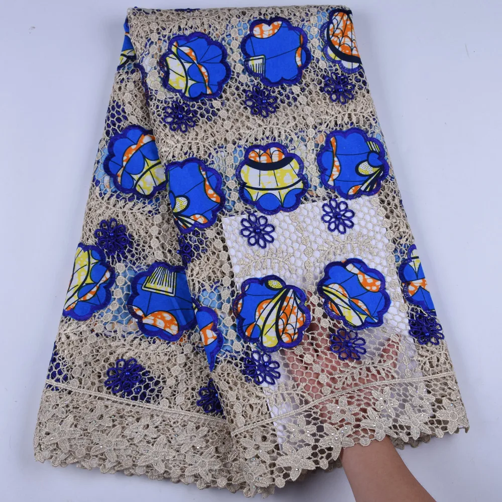 

African Cord Lace Fabric Voile Lace 2019 High Quality Hollandais Wax Lace Fabrics African Water Soluble Guipure Lace For Wedding