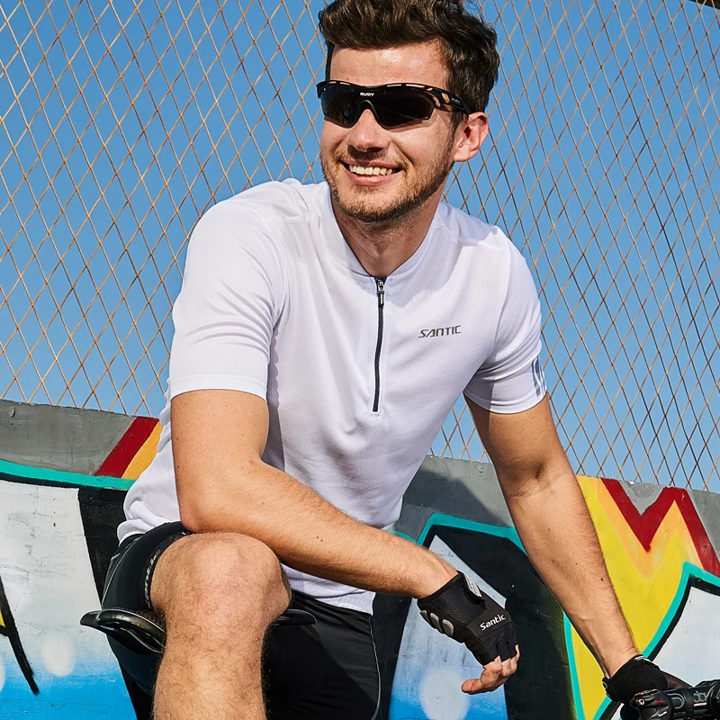 

Santic Cycling Jersey Short Sleeves Man Cycling Shirt Comfortable and Breathable Spring and Summer Asian K9M2090W M-3XL