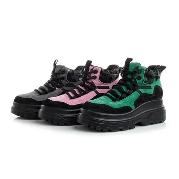 

SWYIVY Chaussure Femme Shoes Womens Boots Ankle New 2019 Female Shoes Platform Woman Booties High Sneakers Ankle Boots For Women