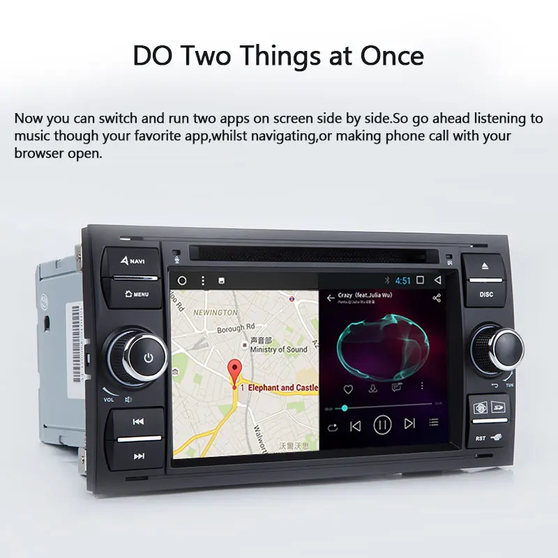 2 din Автомобильный радио мультимедиа для Ford Focus 2 3 mk2 Mondeo 4 Kuga Fiesta Transit подключения S-MAXC-MAX стерео аудио gps навигация