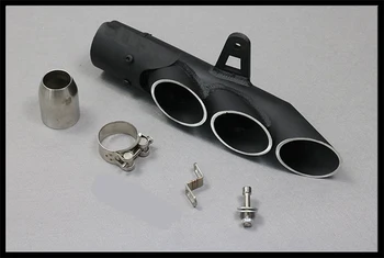 

Motorcycle Three-outlet Exhaust Tail Pipe for Motorcycle Scooter ATV Quad Bike Street Necessary Good Sound Left Side