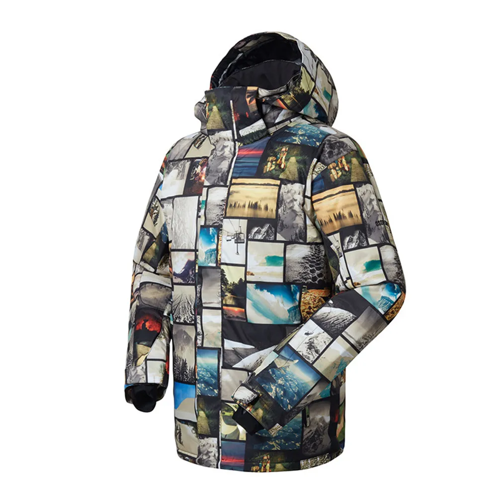 Gsou Снежная Лыжная куртка мужская Сноубордическая Snow waterproof 10000 уличная зимняя