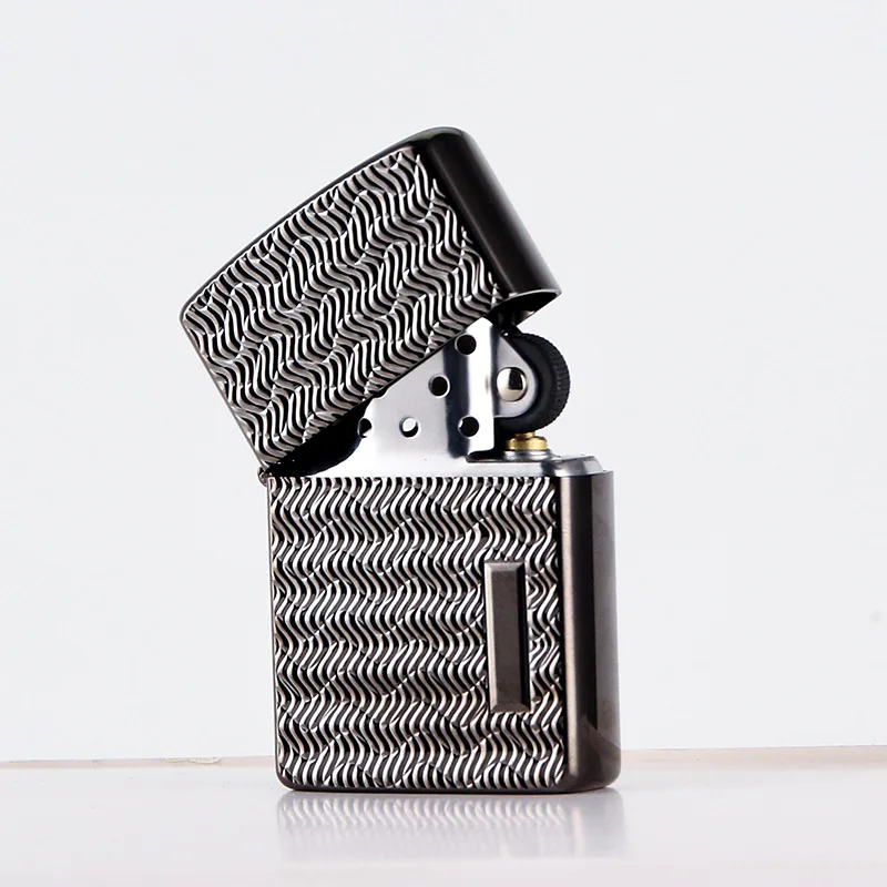 

Wave light creative pure copper kerosene windproof lighter, Metal lighter Gift lighters for men.
