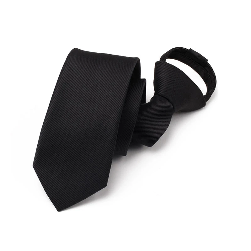 2019 Новый ленивый мужской галстук мужской бизнес молния галстук платье Профессиональный дурак простой полосатый галстук красный синий