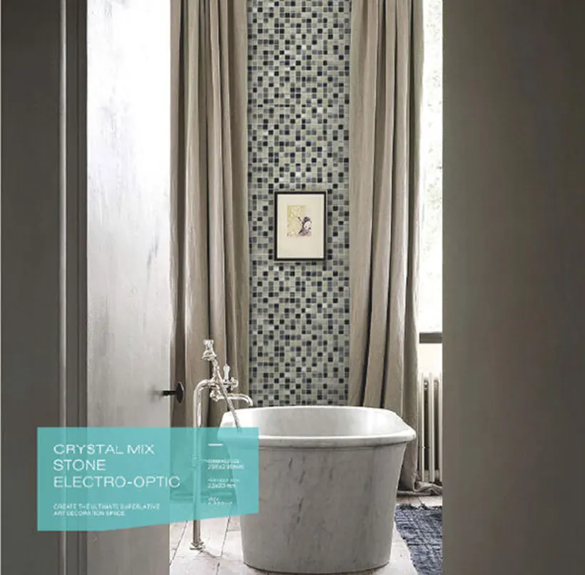 Accent Wall Tile Crystal Mixed Stone Features Walls And Floors Accent Wall Tile Crystal Mixed Stone