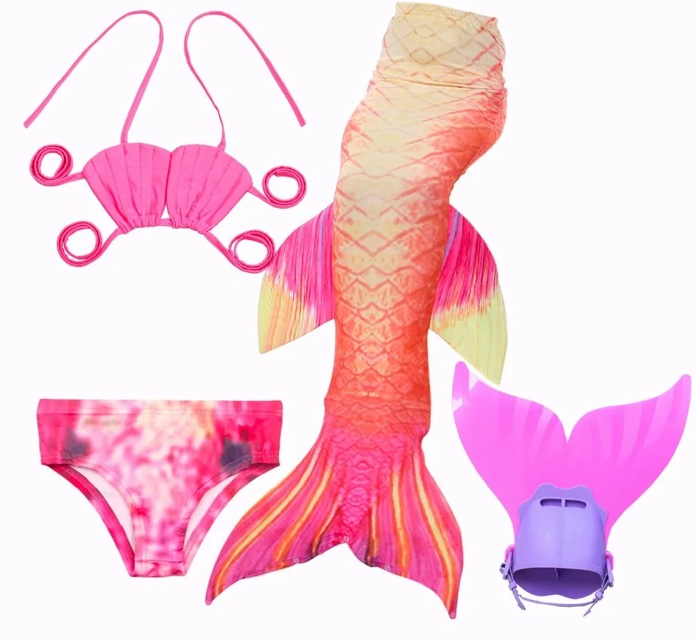 2018-NEW-Children-Mermaid-Tail-with-Monofin-Kids-Girls-Costumes-Swimming-Mermaid-Tail-Mermaid-Swimsuit-Flipper (4)