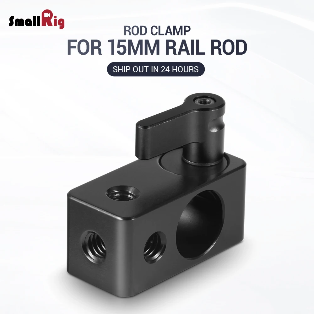 cheap SmallRig Single Rod Clamp 15mm Rail Connector Adapter w Four 1 4\