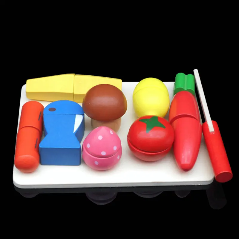 

Free shipping, fruit long seen every pretend play toys, wooden toys, such as fish fruit carrots
